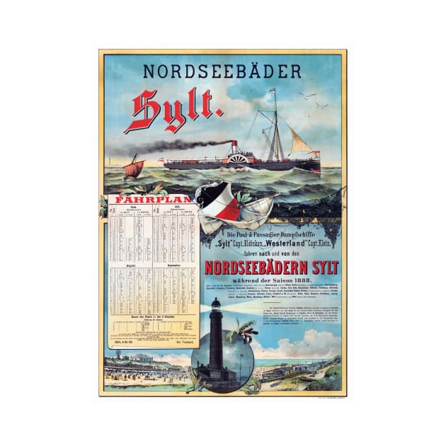 Vintage Travel Poster Nordseebäder Sylt by vintagetreasure