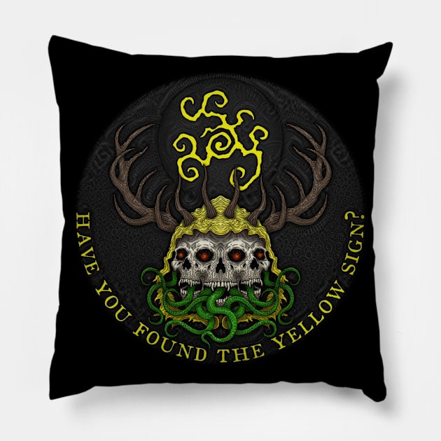 The Yellow Sign - Azhmodai 2019 Pillow by azhmodai