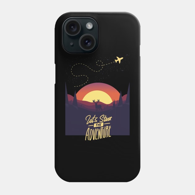 Lets start the adventure scenic wild outdoors landscape Phone Case by BoogieCreates