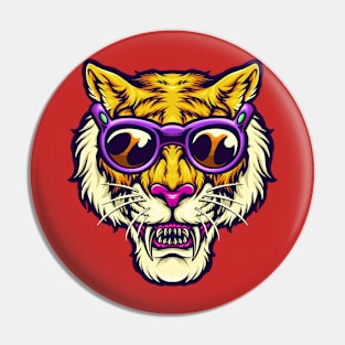 purple fans tiger Pin