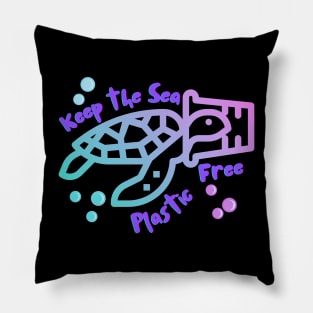 Keep the sea plastic free. Pillow