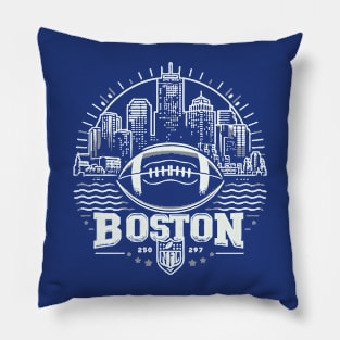 Boston Football Skyline Pillow