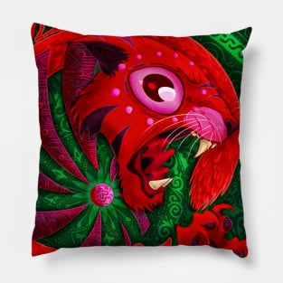 red zuma tiger Pillow