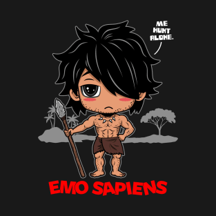 Emo Sapiens Funny Cool Homo Sapiens Punk Prehistoric Evolution Gift T-Shirt