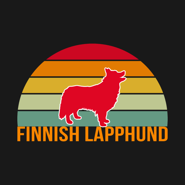 Finnish Lapphund Vintage Silhouette by khoula252018