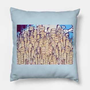 City scape Pillow