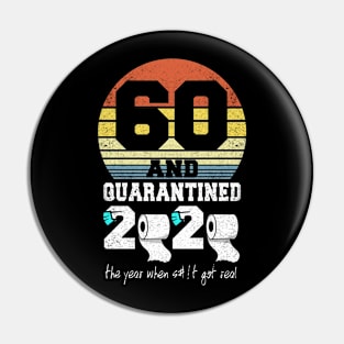 60th birthday gift quarantined 2020 Pin