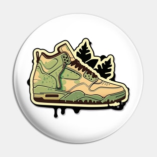 Step into a Greener Future with the Beige Yellow Green Sneaker Pin