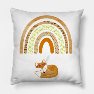 Boho Rainbow Collage Pillow