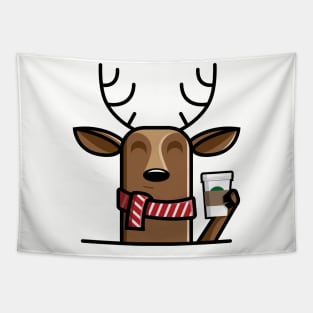 Reindeer with Coffee Tapestry