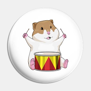 Hamster Musician Drum Music Pin