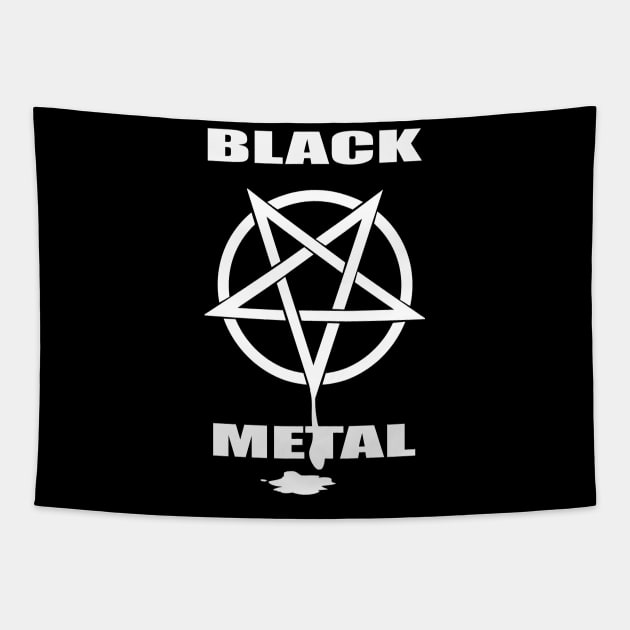 BLACK METAL Tapestry by OfCA Design