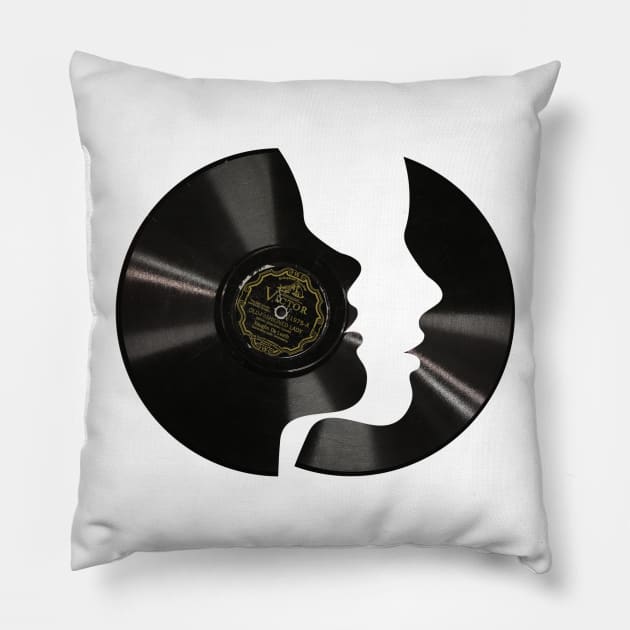 Vinyl Profile Pillow by zomboy