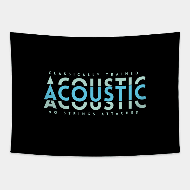Classically Trained Acoustic Light Blue Tapestry by nightsworthy