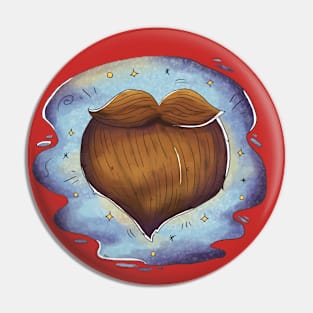 Beard Illustration Pin