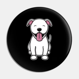 White Pitbull Pin