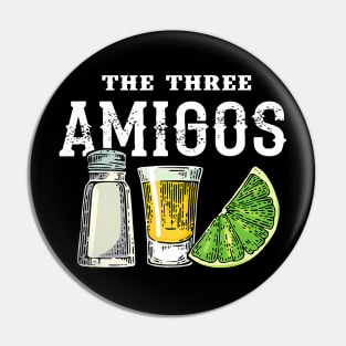 The 3 Three Amigos T Shirt Tequila Shot Glass Cinco De Mayo Pin