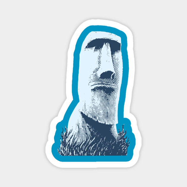 Moai #1 Magnet by zerostreet