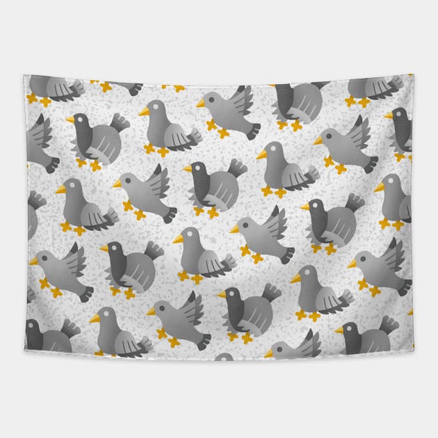 Rock Pigeons Tapestry by CleanRain3675