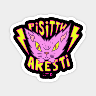 Stray Cat Logo Pisittu Aresti LTD - by Miskel Design Magnet