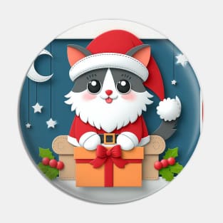 Santa Cat Pin