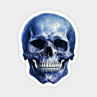 Chilling Charm: Ghastly Grin on a Spooktacular Halloween Skull Magnet