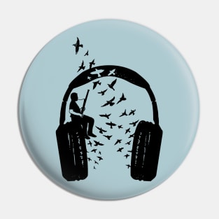 Headphone Bassoon Pin