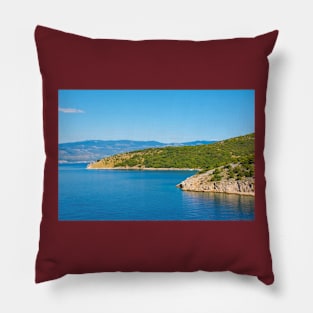 Potovosce Coast in Krk, Croatia Pillow