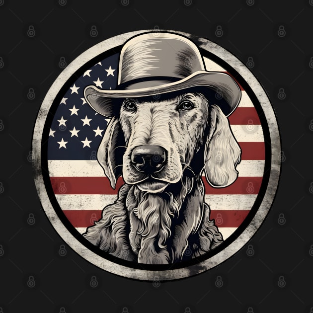 Patriotic Bedlington Terrier by NatashaCuteShop