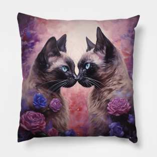 Siamese Cat Lovers Pillow