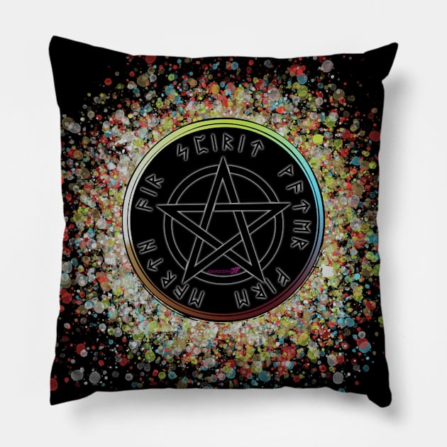 Futhark V Elements Pillow by Johniceman77_Art