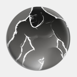 Gorilla Shadow Silhouette Anime Style Collection No. 163 Pin