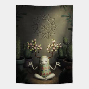 Surreal cactus garden Tapestry