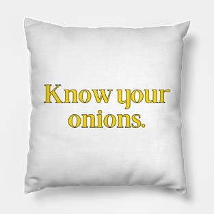 Know Your Onions British Slang Pillow