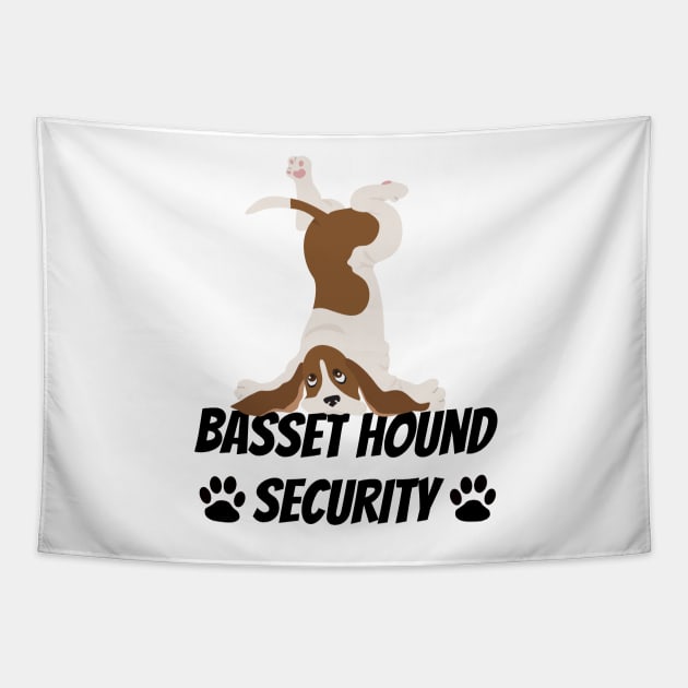 Basset Hound Security - Dog Quote Tapestry by yassinebd