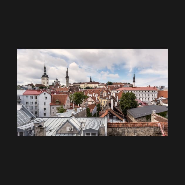 Cityscape of old Tallinn at summer day by lena-maximova