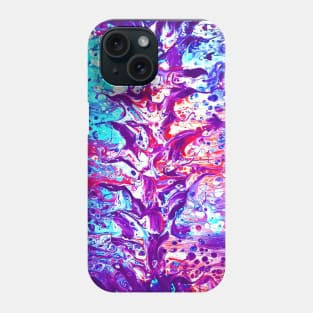 Abstract Bean Stalk in Purple Blues Red Phone Case