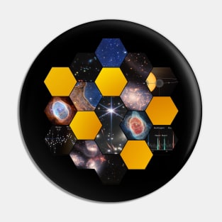 JWST James Webb Space Telescope Hexagonal Images Mosaic Pin