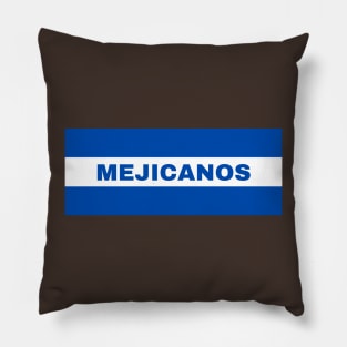 Mejicanos City in El Salvador Flag Colors Pillow