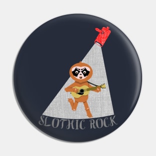 Slothic Rock Goth Sloth Pin