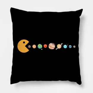 Pacman swallowing planets Pillow