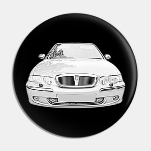 Rover 45 British classic car monochrome Pin