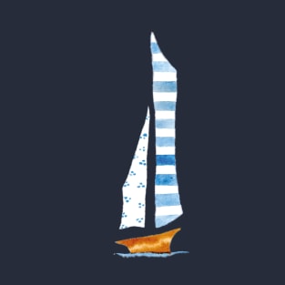 Sailing Boat - Pocket Size Image T-Shirt