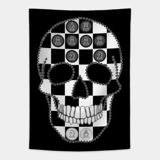 Chess Skull Tapestry
