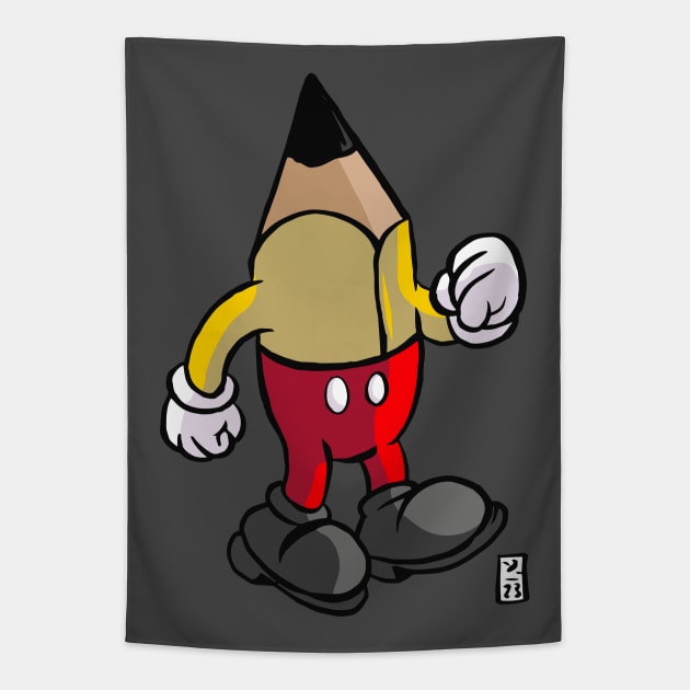 Pencil Head Tapestry by Thomcat23