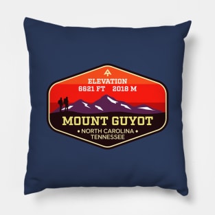 Mount Guyot -  North Carolina / Tennessee - Appalachian Trail Mountain Climbing Badge Pillow