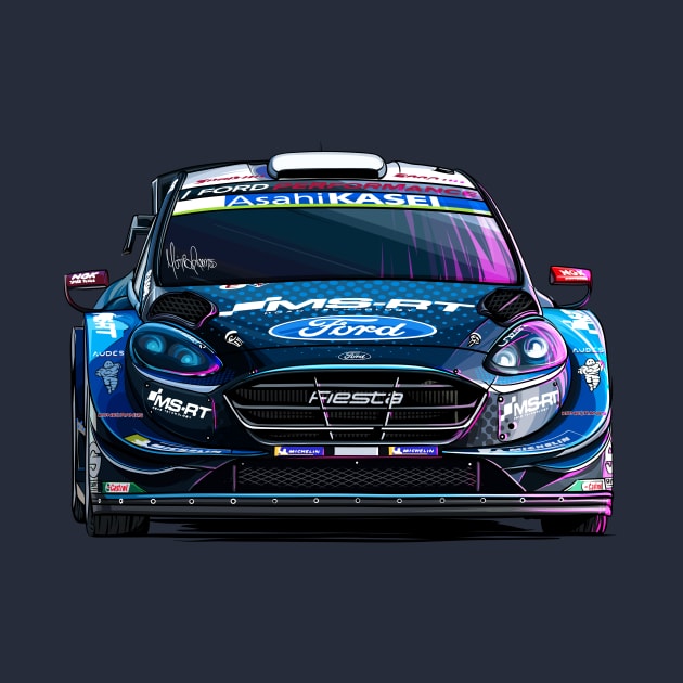 Ford Fiesta WRC Artwork by Mario Ramos Rally Art