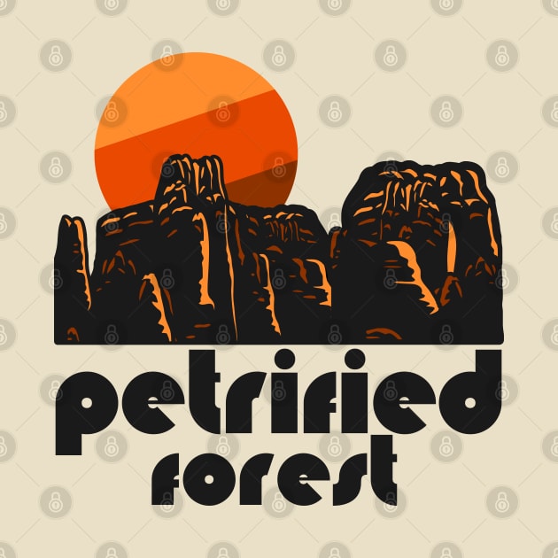 Retro Petrified Forest ))(( Tourist Souvenir National Park Design by darklordpug
