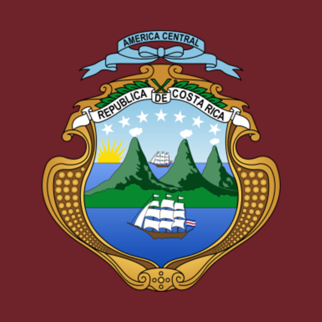 COSTA RICA COAT OF ARMS Costa Rica Coat Of Arms TShirt TeePublic