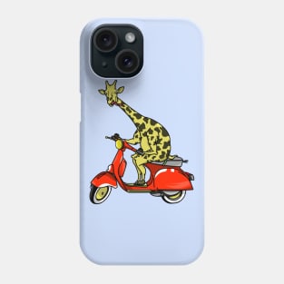 Giraffe Riding A Motor Scooter Phone Case